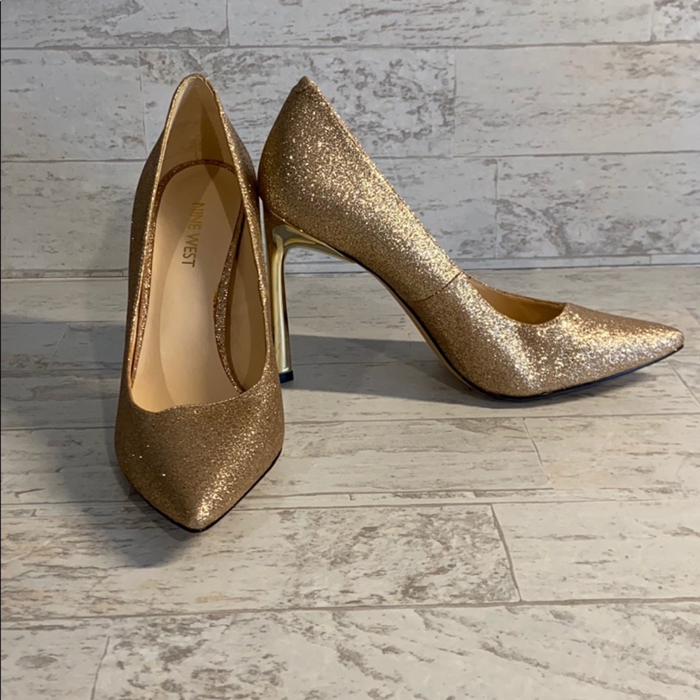 Nine West sparkle pumps